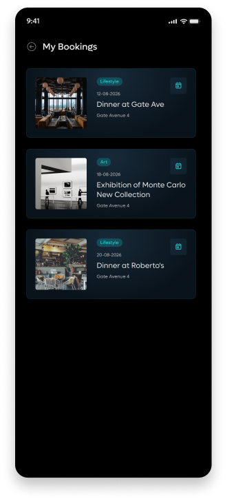 DIFC+ My Bookings
