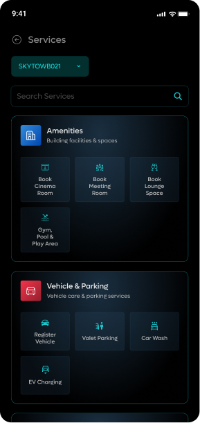 DIFC+ TenX — Amenities and Vehicle & Parking services