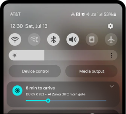 DIFC+ parking — quick settings widget