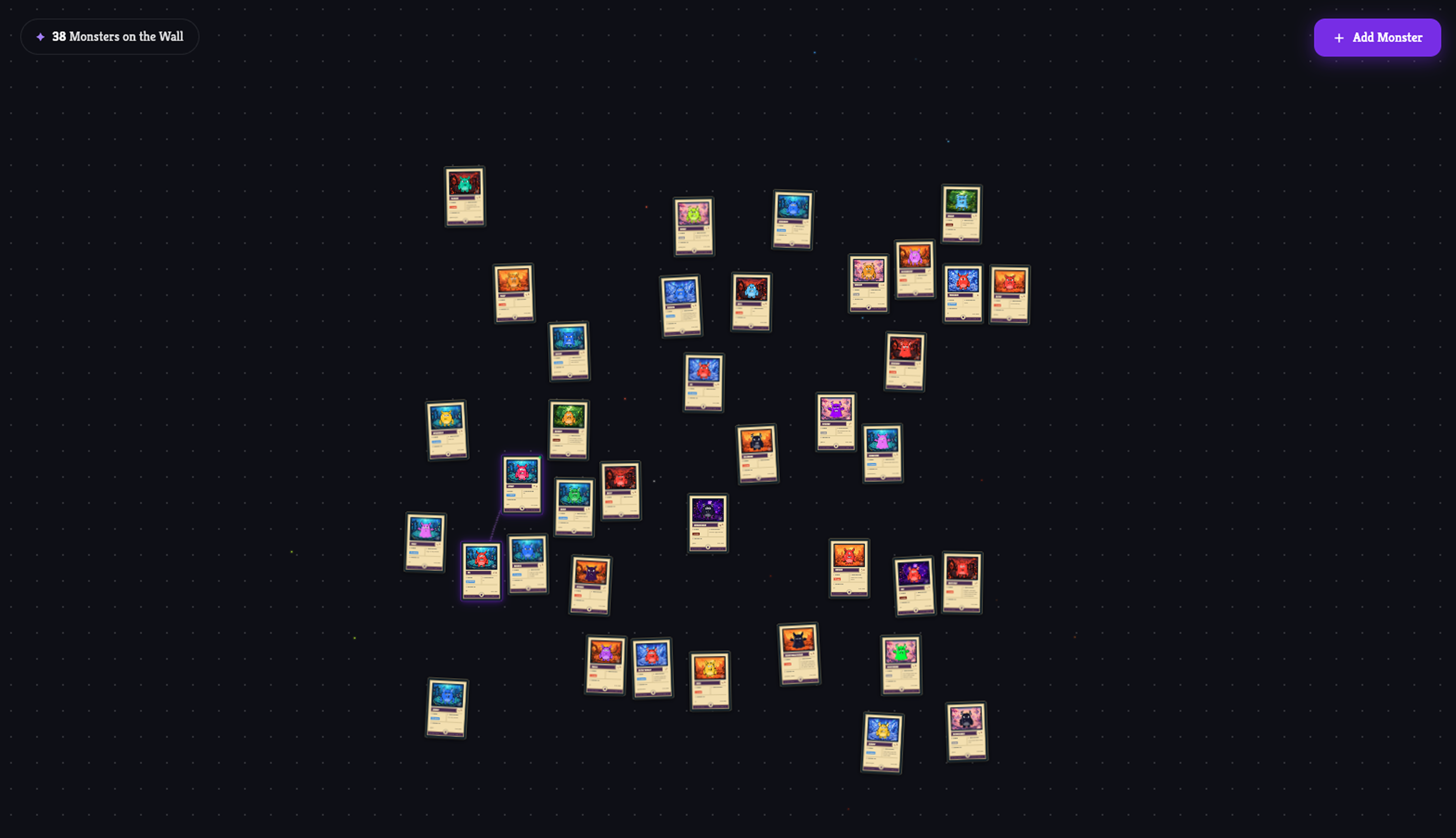 The Fig Monster Wall — a 5000 by 5000 canvas of published monsters